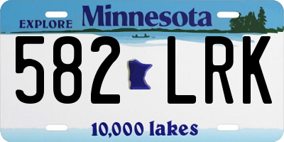 MN license plate 582LRK