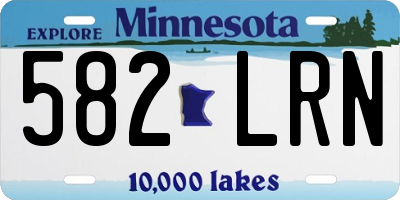 MN license plate 582LRN