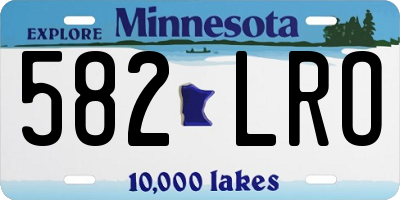 MN license plate 582LRO