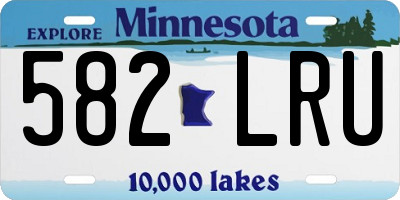 MN license plate 582LRU