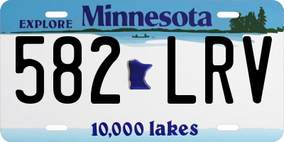 MN license plate 582LRV