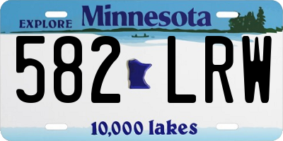 MN license plate 582LRW