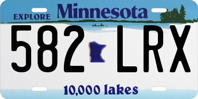 MN license plate 582LRX
