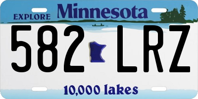 MN license plate 582LRZ