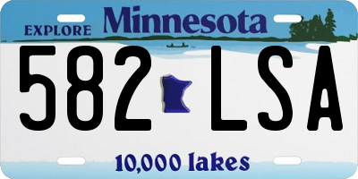 MN license plate 582LSA