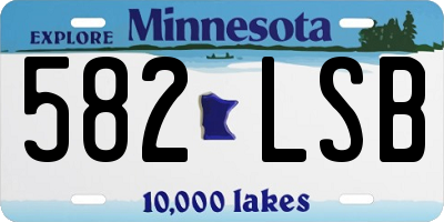 MN license plate 582LSB