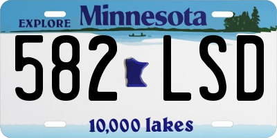 MN license plate 582LSD