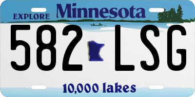MN license plate 582LSG