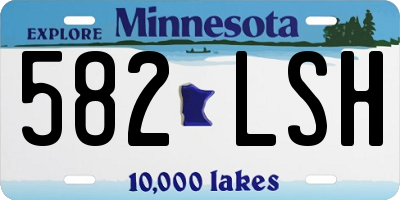 MN license plate 582LSH