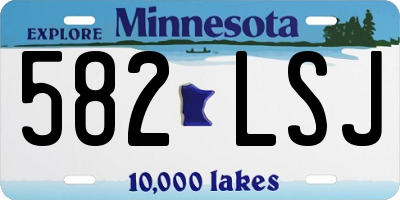 MN license plate 582LSJ