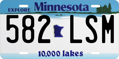 MN license plate 582LSM