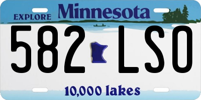 MN license plate 582LSO