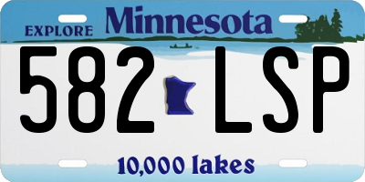 MN license plate 582LSP