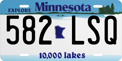 MN license plate 582LSQ