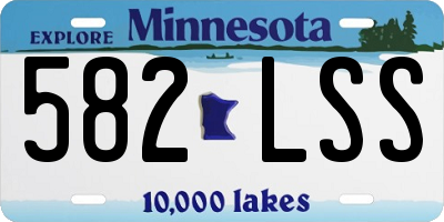 MN license plate 582LSS