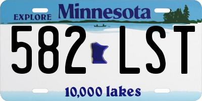 MN license plate 582LST