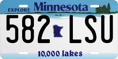 MN license plate 582LSU