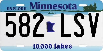 MN license plate 582LSV
