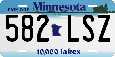 MN license plate 582LSZ
