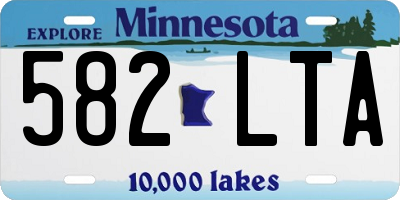 MN license plate 582LTA