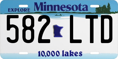 MN license plate 582LTD