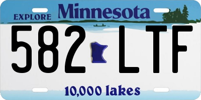 MN license plate 582LTF