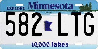 MN license plate 582LTG