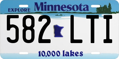 MN license plate 582LTI