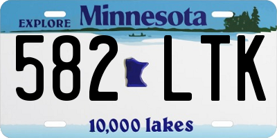 MN license plate 582LTK