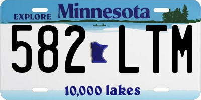 MN license plate 582LTM