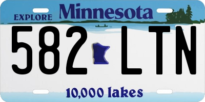 MN license plate 582LTN