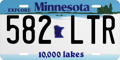 MN license plate 582LTR
