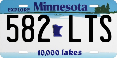 MN license plate 582LTS