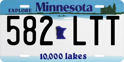 MN license plate 582LTT
