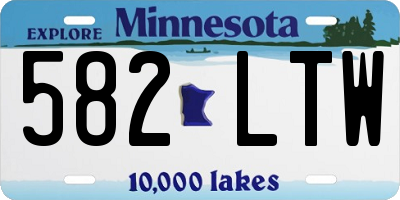 MN license plate 582LTW