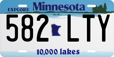 MN license plate 582LTY