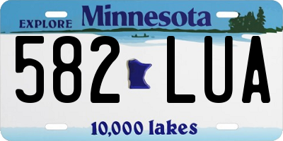 MN license plate 582LUA