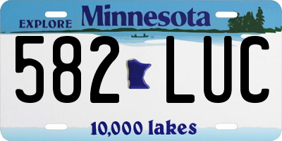 MN license plate 582LUC