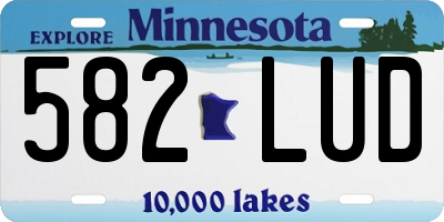 MN license plate 582LUD