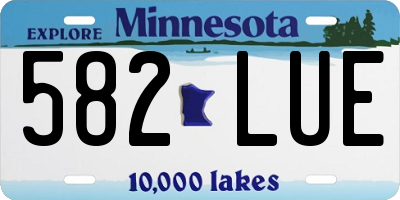 MN license plate 582LUE