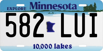 MN license plate 582LUI