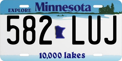 MN license plate 582LUJ