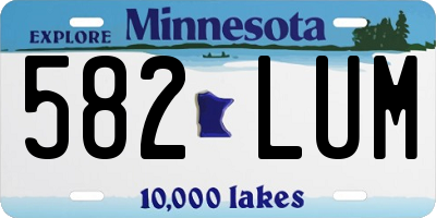 MN license plate 582LUM