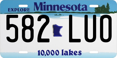 MN license plate 582LUO