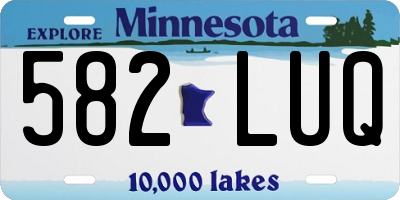 MN license plate 582LUQ