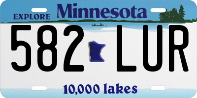 MN license plate 582LUR