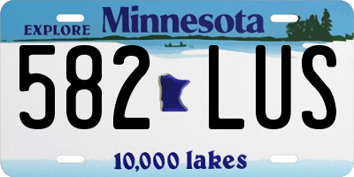 MN license plate 582LUS