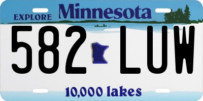 MN license plate 582LUW