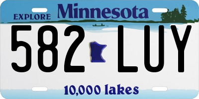 MN license plate 582LUY