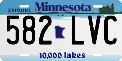 MN license plate 582LVC